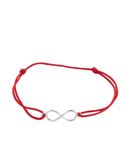 925 sterling silver infinity red string bracelet with minimalist charm design