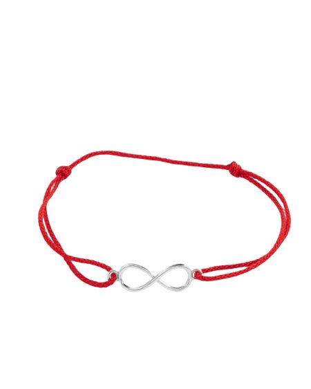 925 sterling silver infinity red string bracelet with minimalist charm design