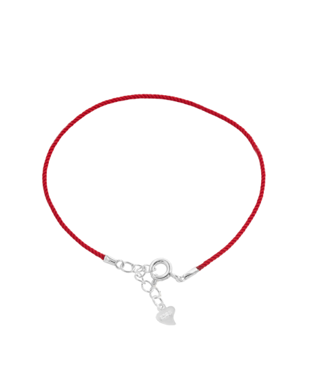 925 sterling silver red string bracelet with minimalist adjustable design
