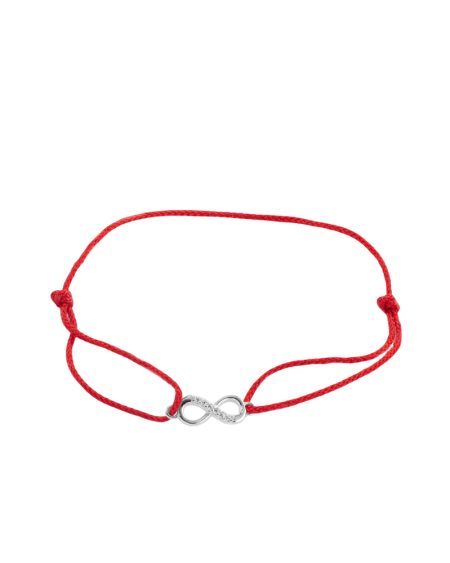 925 sterling silver zircon infinity red string bracelet