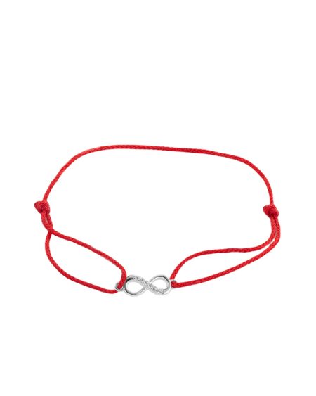 925 sterling silver zircon infinity red string bracelet